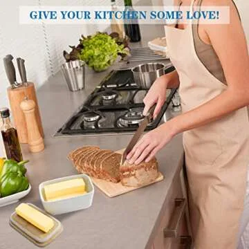 Elegant Airtight Butter Keeper with Wooden Lid