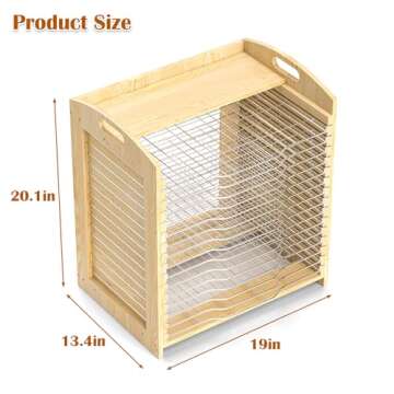 jxgzyy Art Drying Rack - 15 Shelves for Art Storage, Wall Mounted