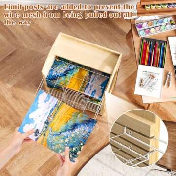 jxgzyy Art Drying Rack with 15 Shelves for Efficient Storage