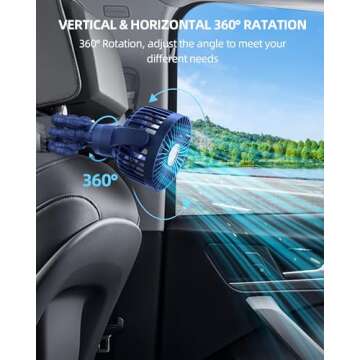 KIDEE Portable Baby Stroller Fan, Mini Baby Fan Clip on Fan, LED Display, 360° Rotate Flexible Tripod, Rechargeable Small Personal Handheld Fan Cooling Desk Fan for Car Seat Crib Treadmill Travel