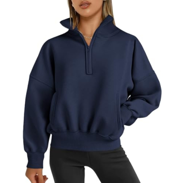PRETTYGARDEN Womens Half Zip Sweatshirts Fleece Hoodies for Cozy Comfort