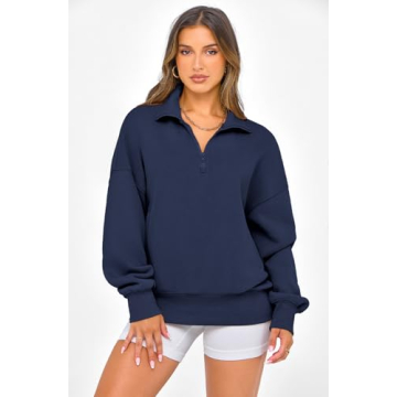 PRETTYGARDEN Womens Half Zip Sweatshirts - Cozy & Chic