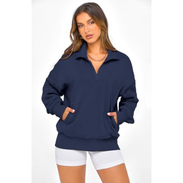 PRETTYGARDEN Womens Half Zip Sweatshirts - Cozy & Chic