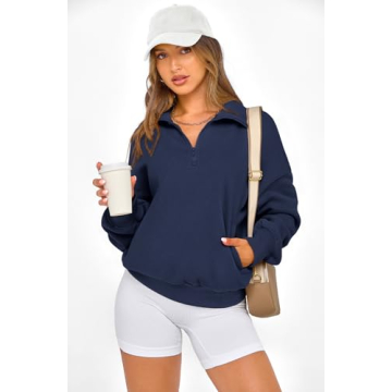 PRETTYGARDEN Womens Half Zip Sweatshirts - Cozy & Chic