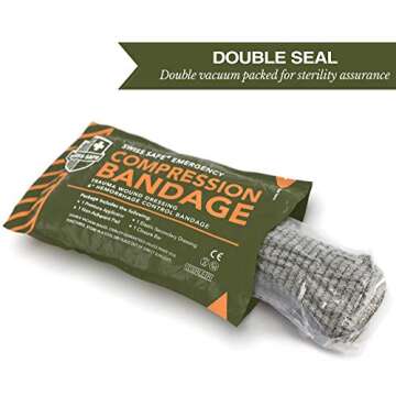 Swiss Safe 6 Inch Israeli Bandages Trauma Kit - Sterile Elastic Compression Bandage - Emergency Military IFAK - HSA & FSA Eligible - 6 inch, 2-Pack