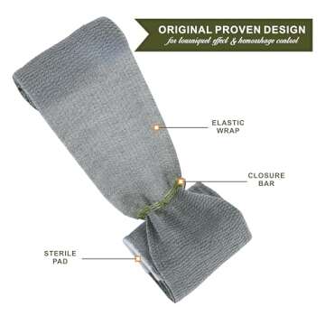 Swiss Safe 6 Inch Israeli Bandages Trauma Kit - Sterile Elastic Compression Bandage - Emergency Military IFAK - HSA & FSA Eligible - 6 inch, 2-Pack