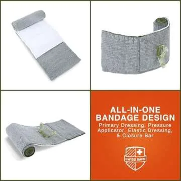 Swiss Safe Israeli Bandages - Emergency Compression Kit