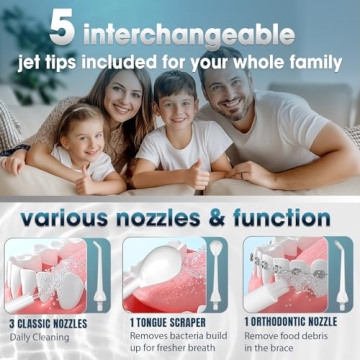 Nicwell Cordless Water Dental Flosser for Ultimate Oral Care