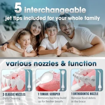 Nicwell Cordless Water Dental Flosser for Ultimate Oral Care