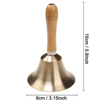 Super Loud Solid Brass Hand Call Bell for Easy Calling