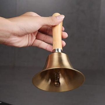 Super Loud Solid Brass Hand Call Bell for Easy Calling