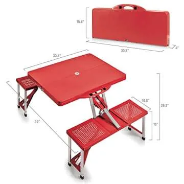 ONIVA - a Picnic Time brand - Folding Picnic Table - Camping Table - Outdoor Table with Umbrella Hol...