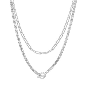PAVOI Double Lock Chain Necklace - Durable & Hypoallergenic