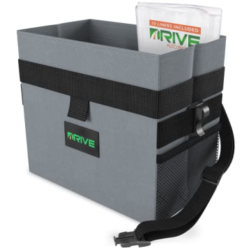 Drive Auto Leakproof Car Trash Can with 20 Bags