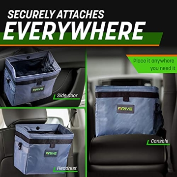 Drive Auto Leakproof Car Trash Can with 20 Bags