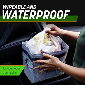 Drive Auto Leakproof Car Trash Can with 20 Bags