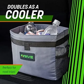 Drive Auto Leakproof Car Trash Can with 20 Bags