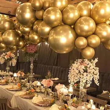 130pcs Metallic Gold Balloon Garland Kit for Parties