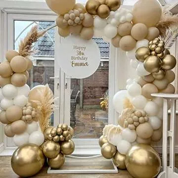 130pcs Metallic Gold Balloon Garland Kit for Parties