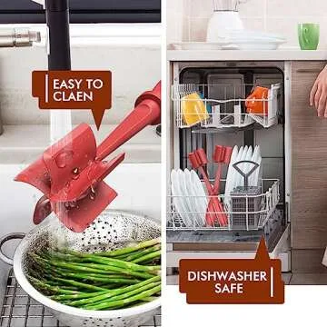 Upgrade Meat Chopper, Heat Resistant Meat Masher for Hamburger Meat, Ground Beef Smasher, Nylon Hamburger Chopper Utensil, Ground Non Stick Mix Chopper, Mix and Chop, Potato Masher Tool（Red）