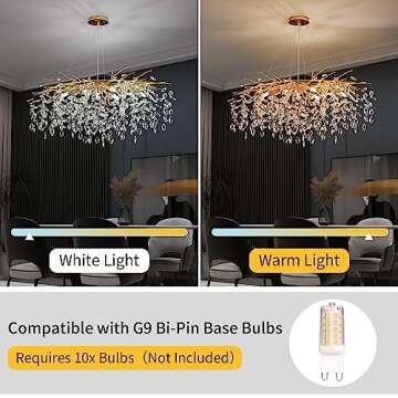 Upfelw Modern Rectangle Crystal Tree Branch Chandelier, L42'' Large Gold Linear Raindrop Indoor Hanging Pendant Light Fixture for Kitchen Island Foyer Living Room Dining Room 10 Lights