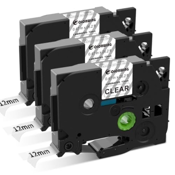 Tz Tape 12mm 0.47 Laminated Clear TZe-131 Compatible Brother P-Touch Label Tape Clear TZ131 for Brot...