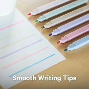 ALABASTER Co. - No Bleed 6 Pcs, Chisel Tip, Muted Pastel Color, Pastel Highlighter Set, Aesthetic Bible Study Supplies, Bible Highlighter, Gift