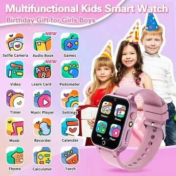 Kids Smart Watch Girls Gift for Girl Aged 6-12, HD TouchScreen Kids Watch with 26 Games Video Camera...