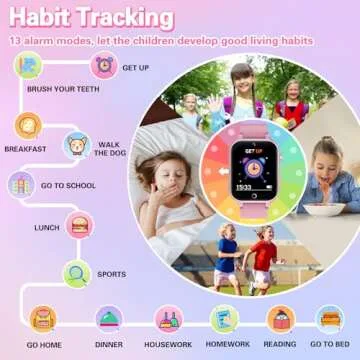 Kids Smart Watch Girls Gift for Girl Aged 6-12, HD TouchScreen Kids Watch with 26 Games Video Camera Music Pedometer Audiostory Learn Card Educational Toys Birthday Gifts for Girls Ages 5 6 7 8 9