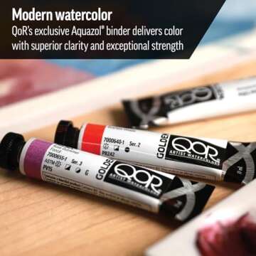 QoR Artist Watercolors by GOLDEN, Permanent Alizarin Crimson, 11 ml Tube, Professional Watercolor Pa...