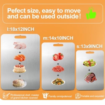 Durable & Hygienic Titanium Cutting Boards Set for Kitchen