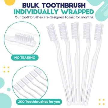 Affordable 200 Pack Individually Wrapped Toothbrushes