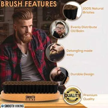 Smooth Viking Beard Brush Set for Perfect Grooming