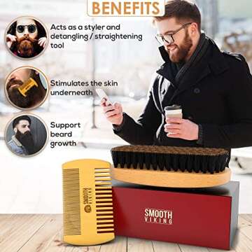 Smooth Viking Beard Brush Set for Perfect Grooming