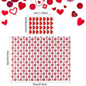 Valentine Tissue Paper 45 Sheets with Heart Design