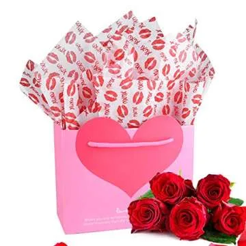 Valentine Tissue Paper 45 Sheets with Heart Design