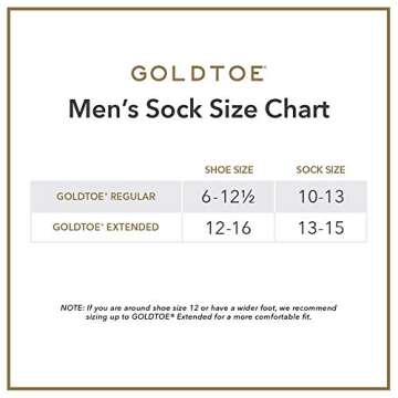GOLDTOE Men's Harrington Crew Socks, Multipairs, White (6-Pairs), X-Large