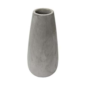 Creative Co-Op Paulownia Wood Grey Wash Vase