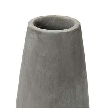 Creative Co-Op Paulownia Wood Grey Wash Vase