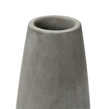 Creative Co-Op Paulownia Wood Grey Wash Vase