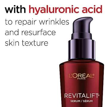 L'Oreal Paris Revitalift Triple Power Anti-Aging Concentrated Face Serum, Hyaluronic Acid and Pro-Xylane, Reduces Wrinkles 1 oz
