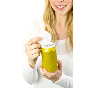 Smarter-Seal, 2-Pack, Reusable, BPA Free, Pop or Beverage Can Lids, Covers, Protectors, Toppers For Soda, Seltzer, Beer, Energy Drinks. Keep Carbonated Beverages More Bubbly and Fizzy