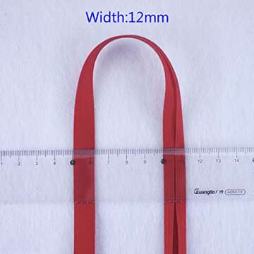 IubuFigo 12mm 1/2" Single Fold Bias Tape Bias Binding for Sewing Solid Color 100% Polyester