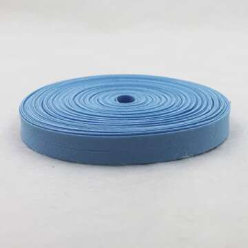 IubuFigo 12mm 1/2" Single Fold Bias Tape Bias Binding for Sewing Solid Color 100% Polyester