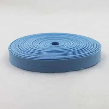 IubuFigo 12mm 1/2" Single Fold Bias Tape Bias Binding for Sewing Solid Color 100% Polyester