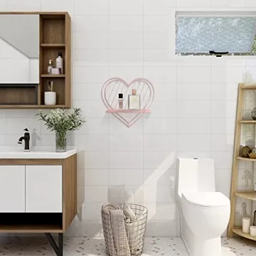 Afuly Floating Shelves Cute Pink Heart Wall Organizer