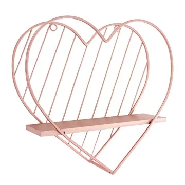 Afuly Floating Shelves Cute Pink Heart Wall Organizer