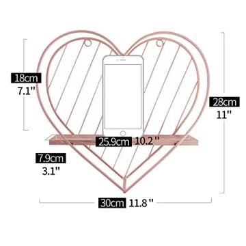 Afuly Floating Shelves Cute Pink Heart Wall Organizer