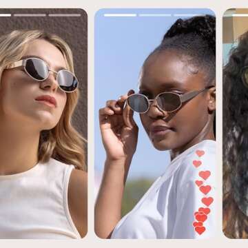 livho Oval Trendy Polarized Sunglasses Women Men, Retro Sun Glasses for Women Men 2025, Vintage Clas...