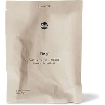 Moon Juice - Ting Mango Vitamin B Complex + Ginseng Supplement - Refill (25 Servings) - Caffeine Fre...
